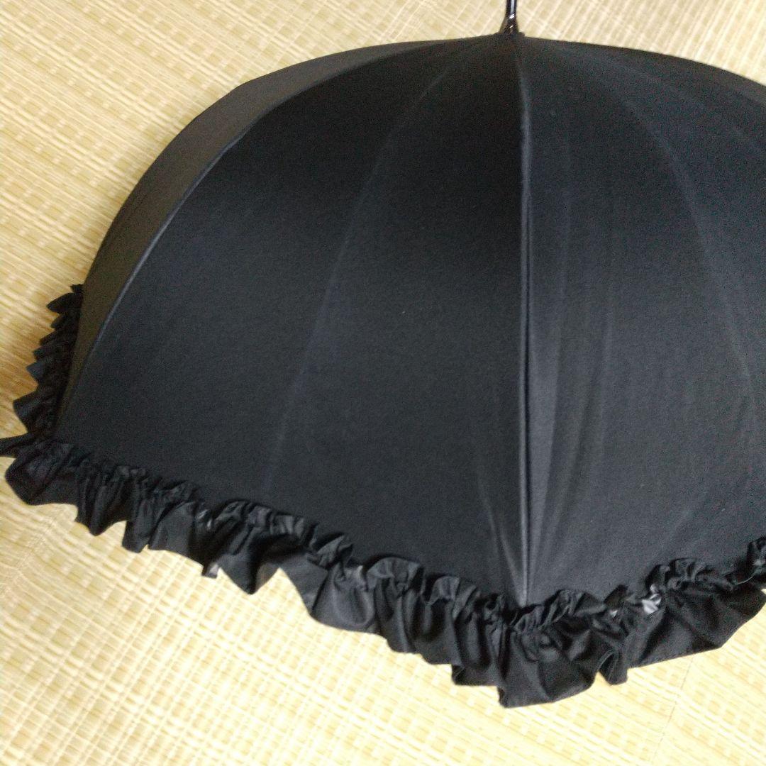 フアーロン様Rose Blanc ブラック長傘 晴雨兼用