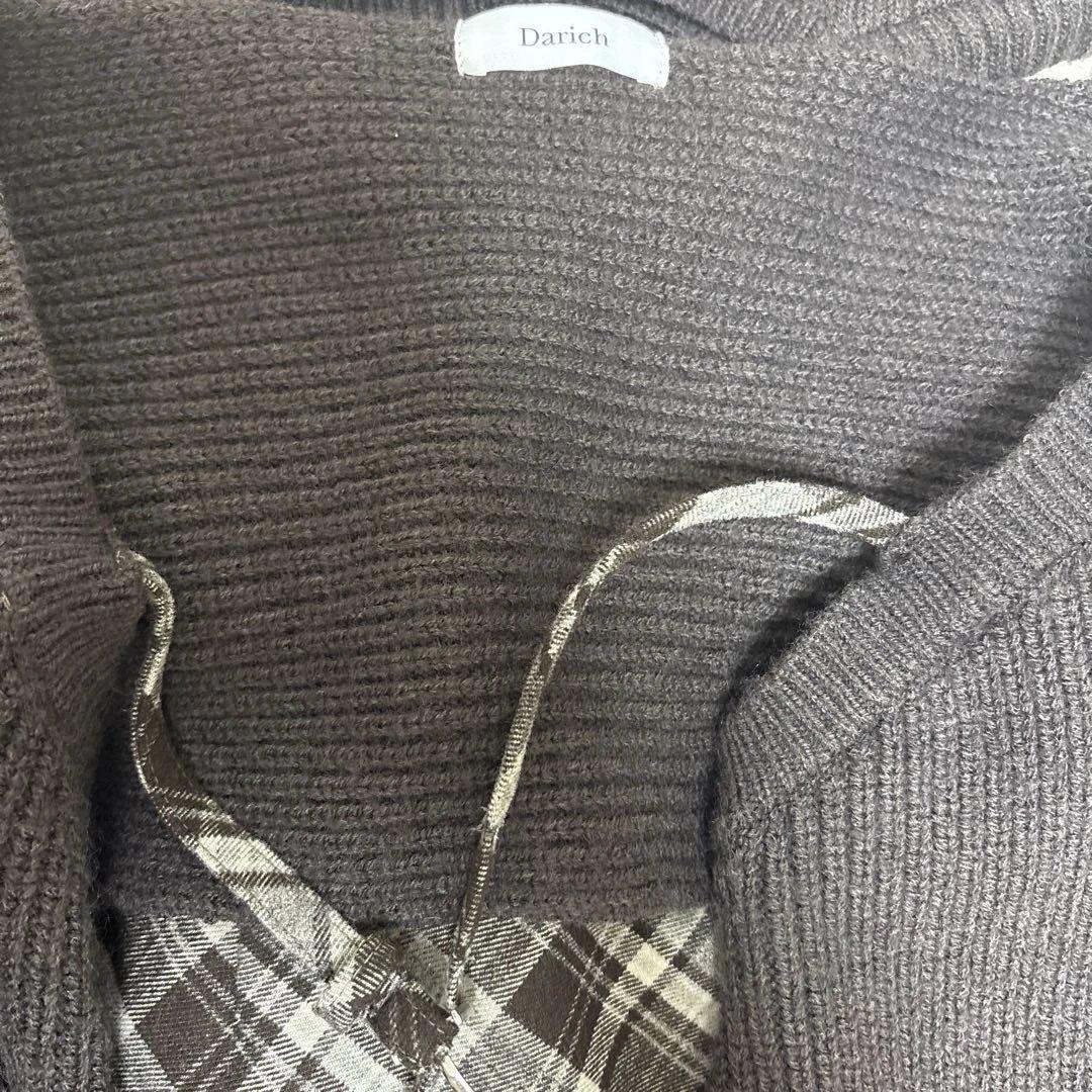 ダーリッチ ドッキングミドルウエストニットミニワンピース FREE