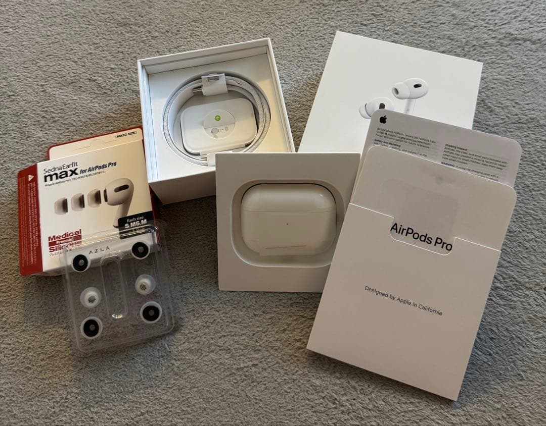 Apple AirPods Pro第2世代、AZLAイヤーピース付き