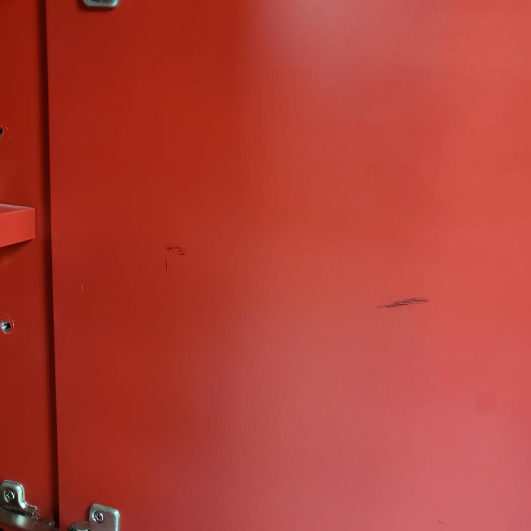 レトロ　赤色　キャビネット　レンジ台　テレビ台