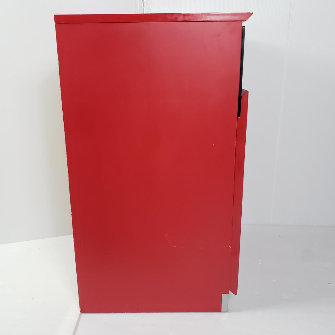 レトロ　赤色　キャビネット　レンジ台　テレビ台