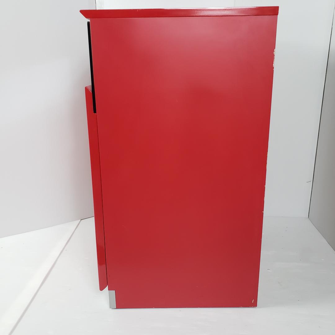 レトロ　赤色　キャビネット　レンジ台　テレビ台
