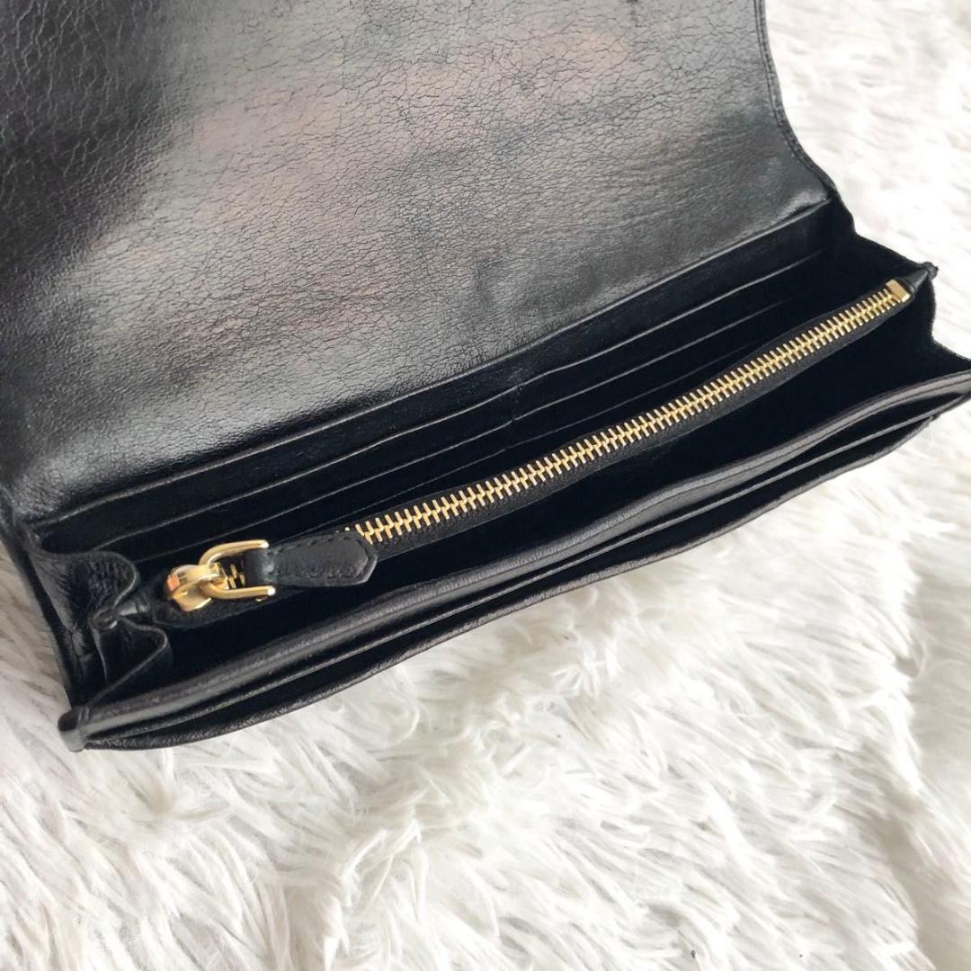 財布 ブランド PRADA プラダ 長財布 スパンコール 本革 レザー メタル