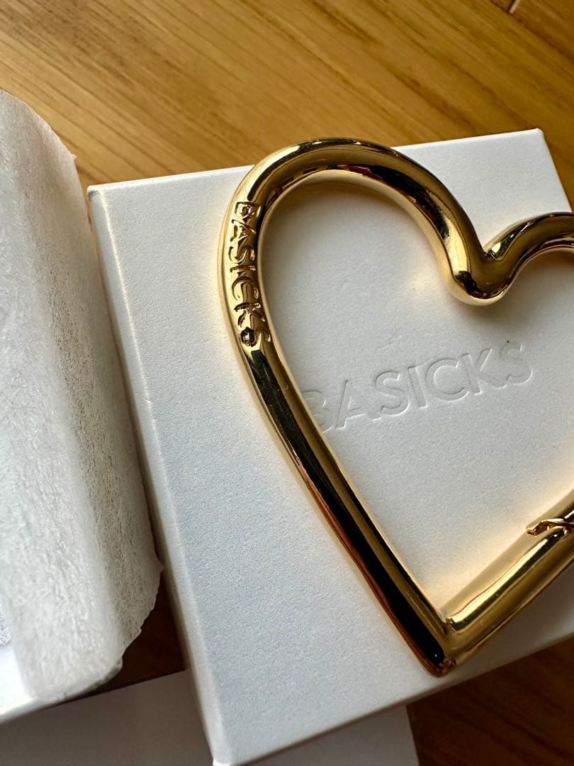 BASICS⭐︎GOLD PLATING HEART CARABINER