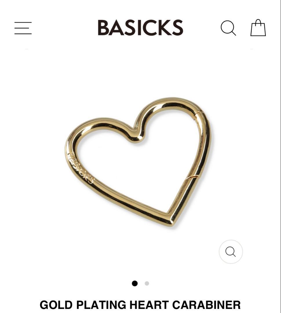 BASICS⭐︎GOLD PLATING HEART CARABINER