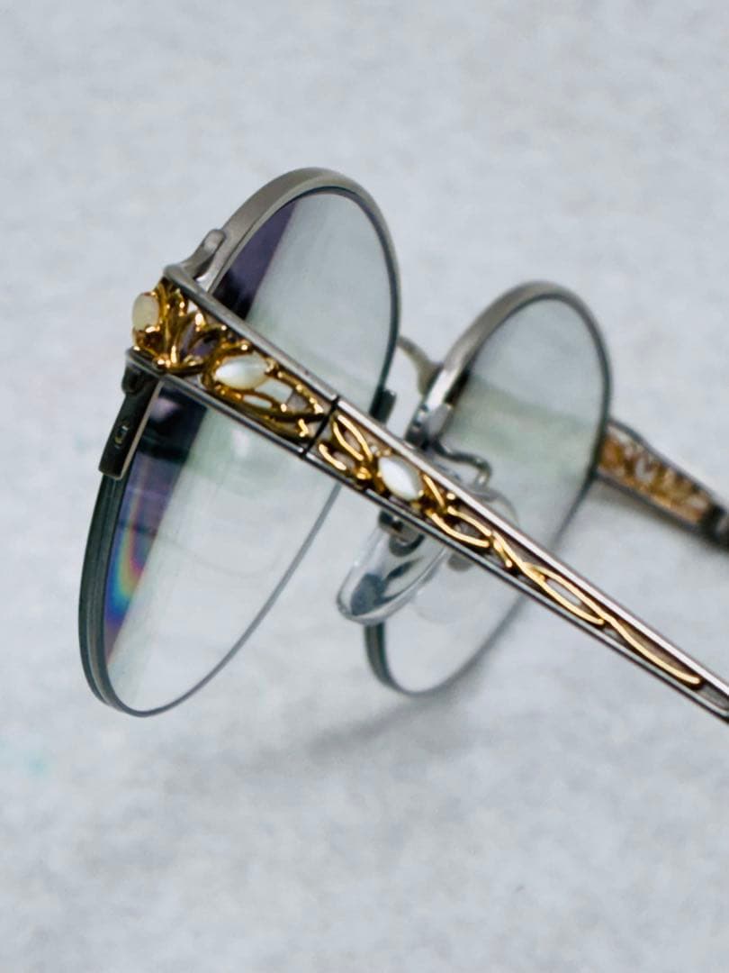 M4）HOYA ホヤ 眼鏡 メガネ 宝石装飾 老眼鏡 フレーム