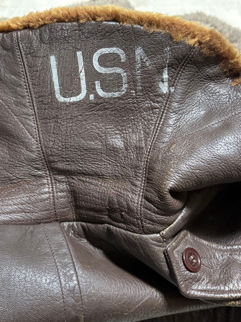 40’s USN M-69F レザーコート G-1 フライトジャケット