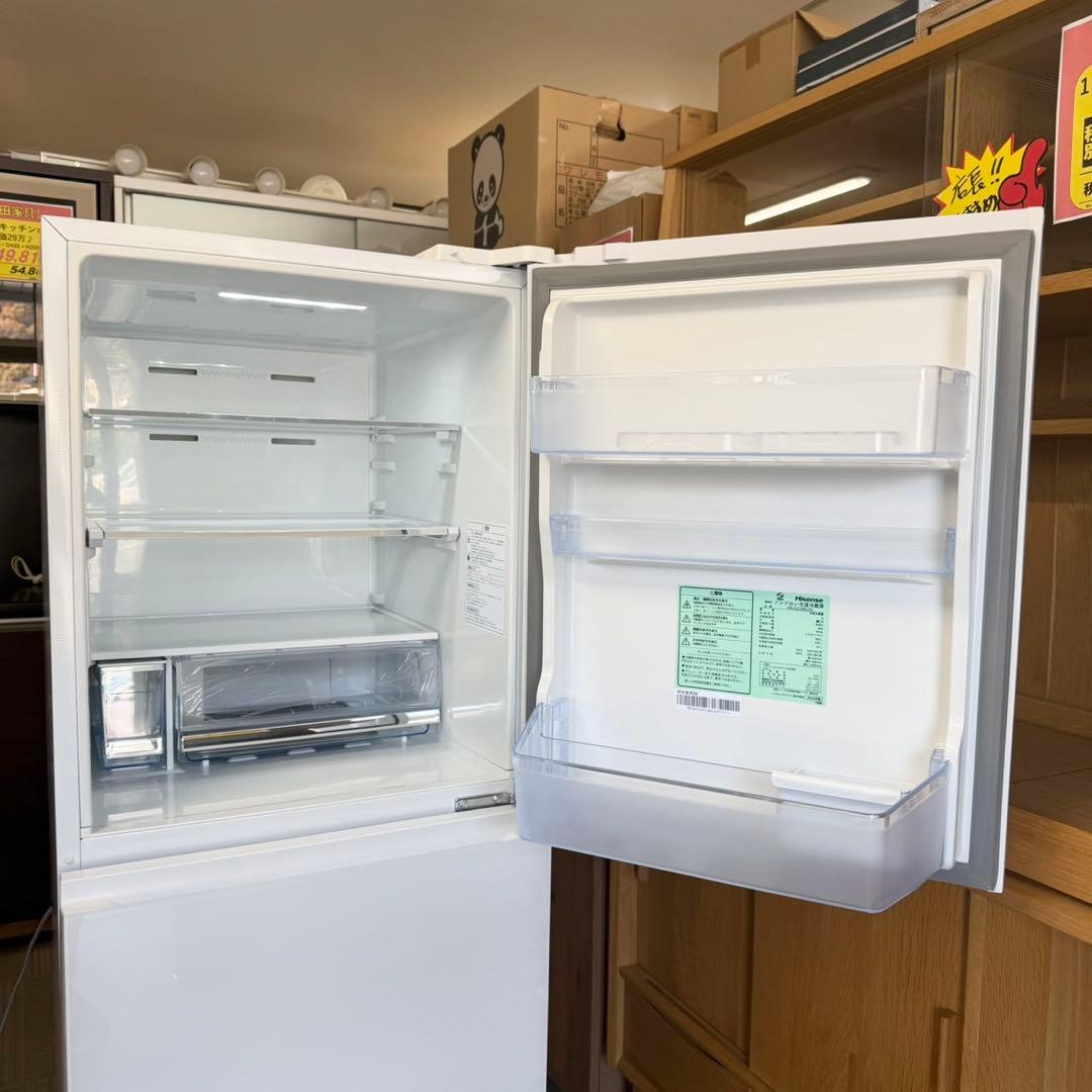 ハイセンス2022年製 283L冷蔵庫 自動製氷 高級ガラスドア