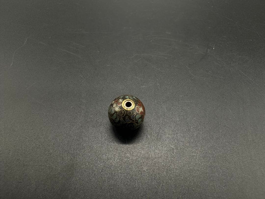 七宝焼　緒締　骨董古美術