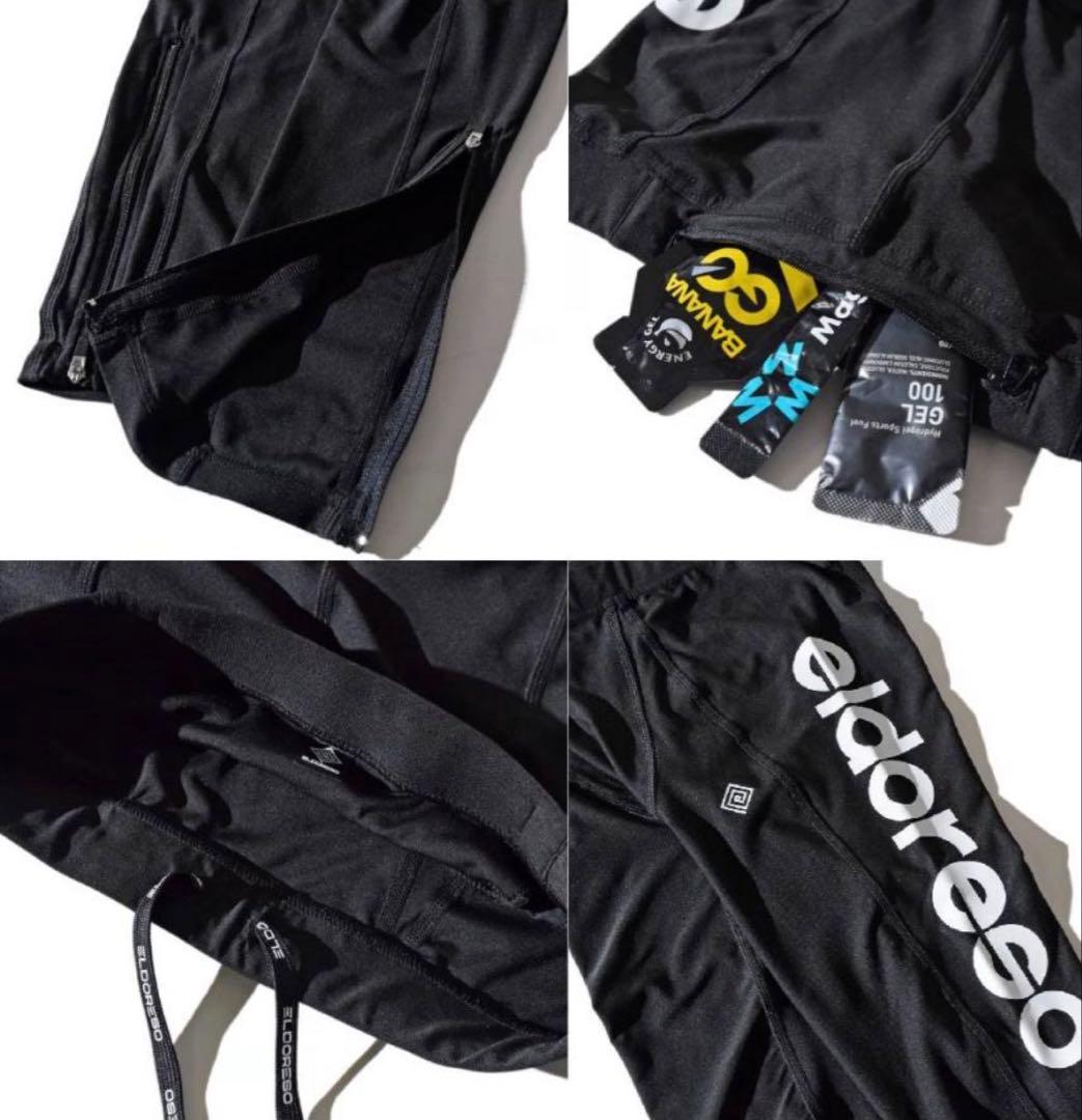 【美品】eldoreso ロングタイツXLジッパーポケット付き