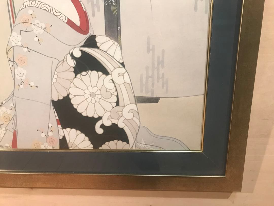 志村立美「舞妓(Ⅱ)」シルクスクリーン　刷り込みサイン・落款・作品証明シール有り