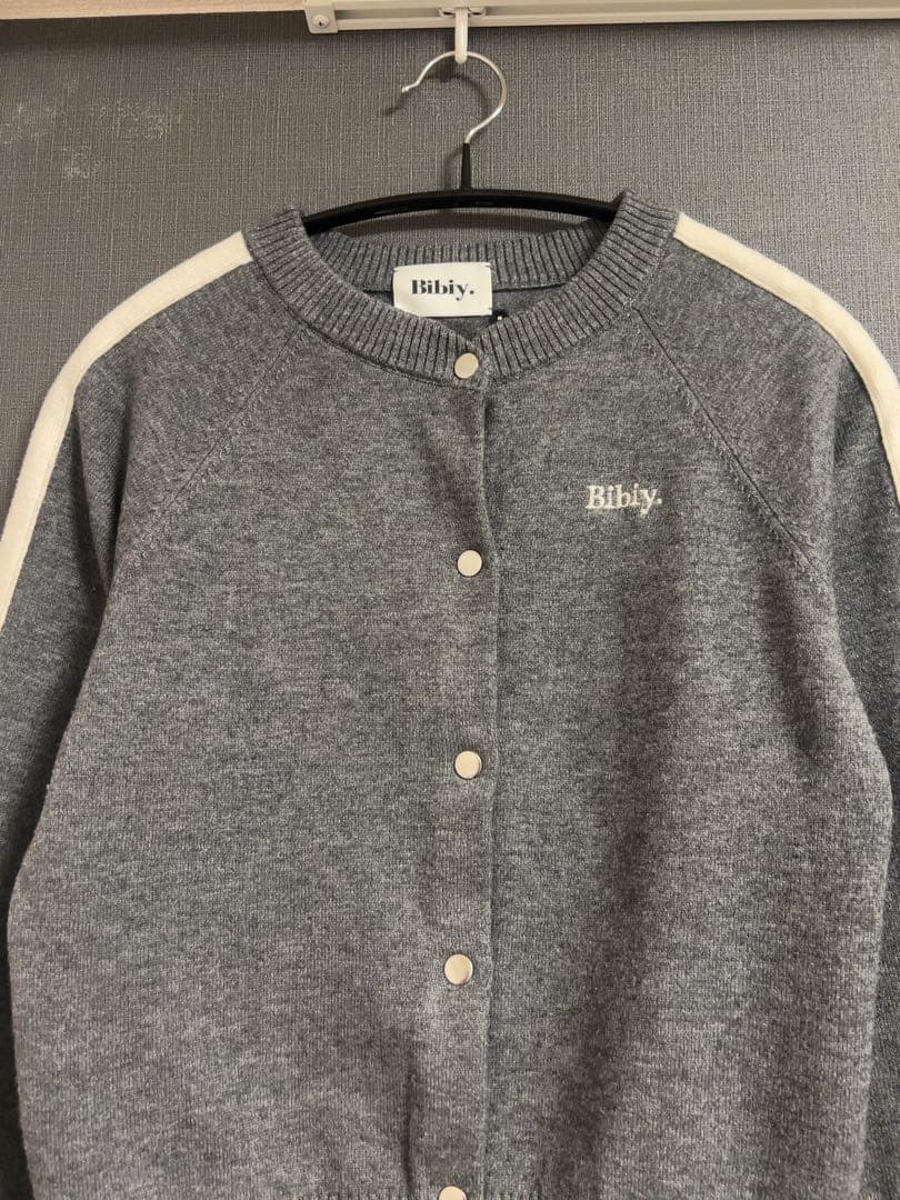 BIBIY. TRACK CARDIGAN グレー