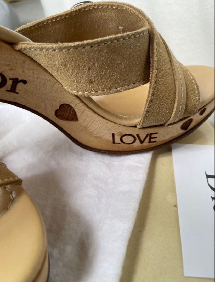 m*い様 Dior ベージュ ハイヒールサンダル 保証カード付き