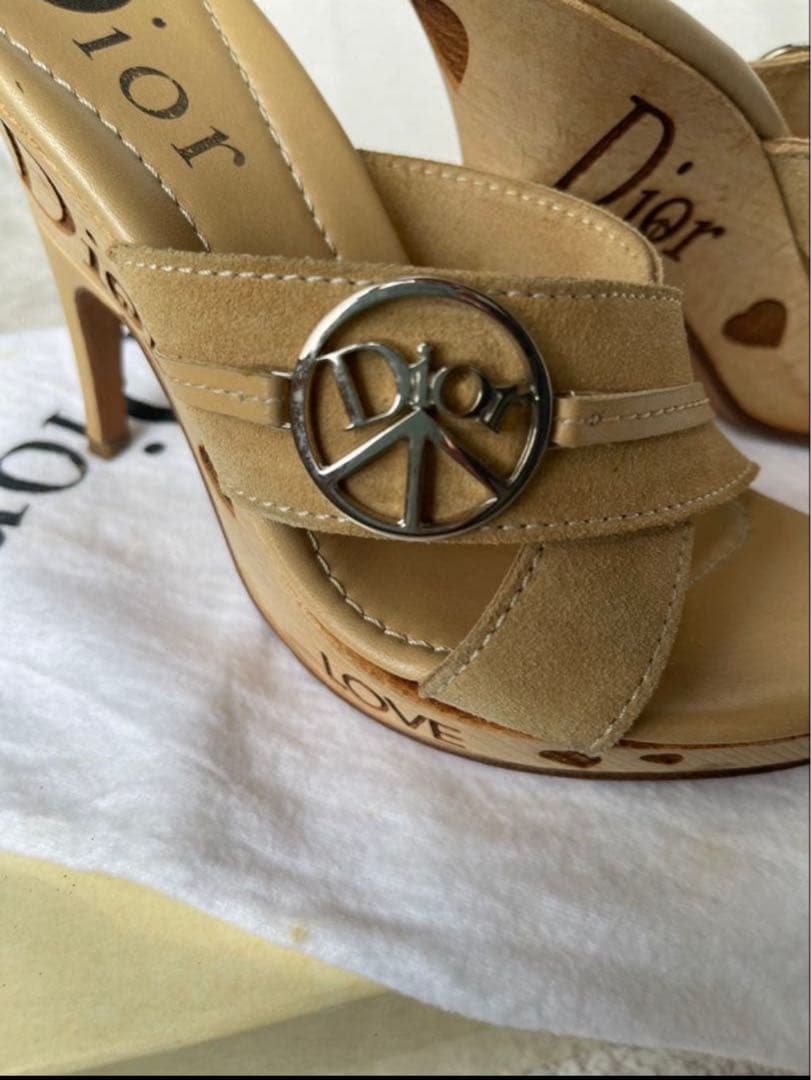 m*い様 Dior ベージュ ハイヒールサンダル 保証カード付き