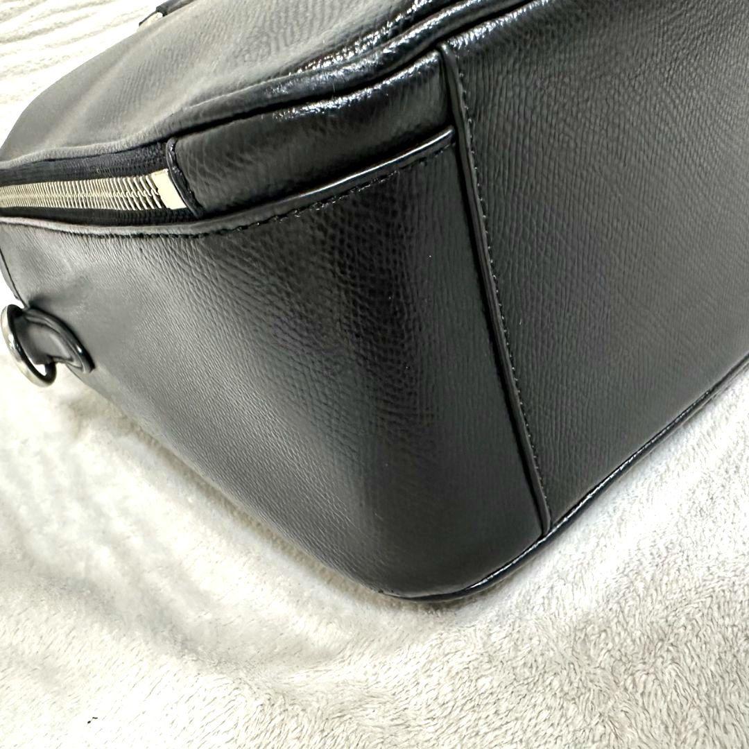 【極美品】COACH コーチ ビジネスバッグ 本革 レザー 2way ブラック