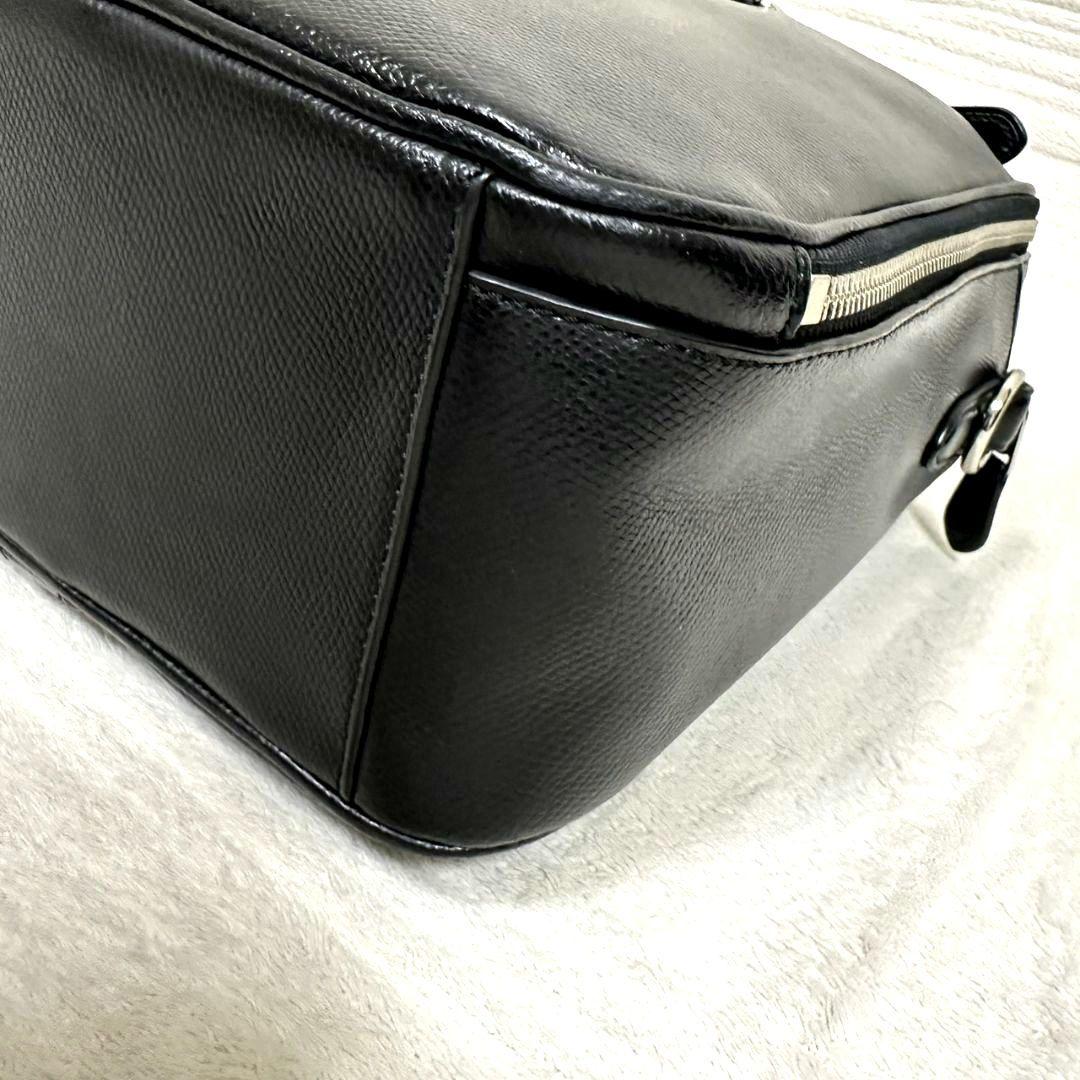 【極美品】COACH コーチ ビジネスバッグ 本革 レザー 2way ブラック