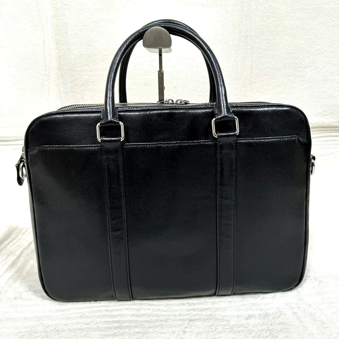 【極美品】COACH コーチ ビジネスバッグ 本革 レザー 2way ブラック