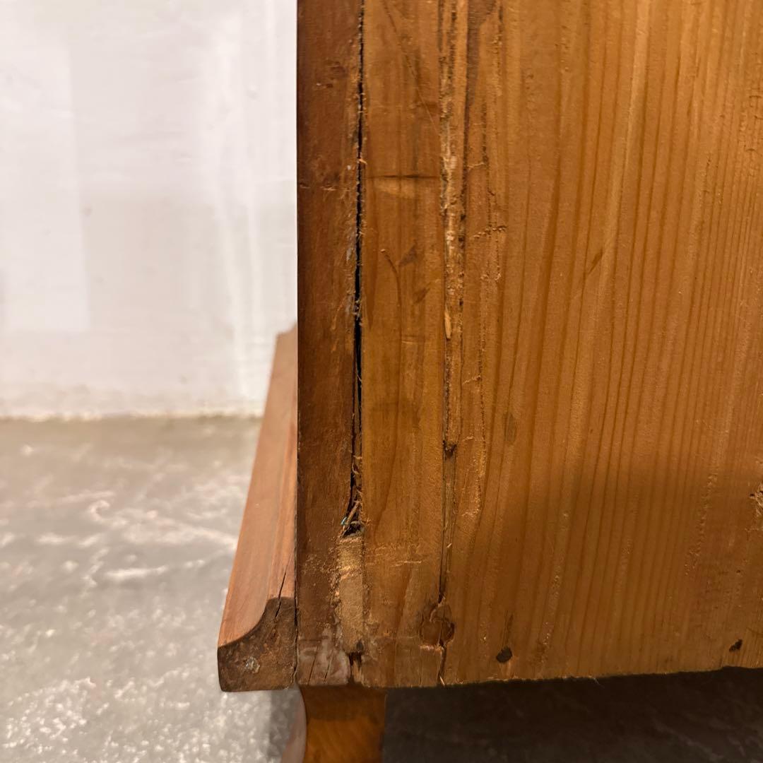 年末年始saleヴィンテージ　木製サイドテーブル　引き出し／扉収納付き