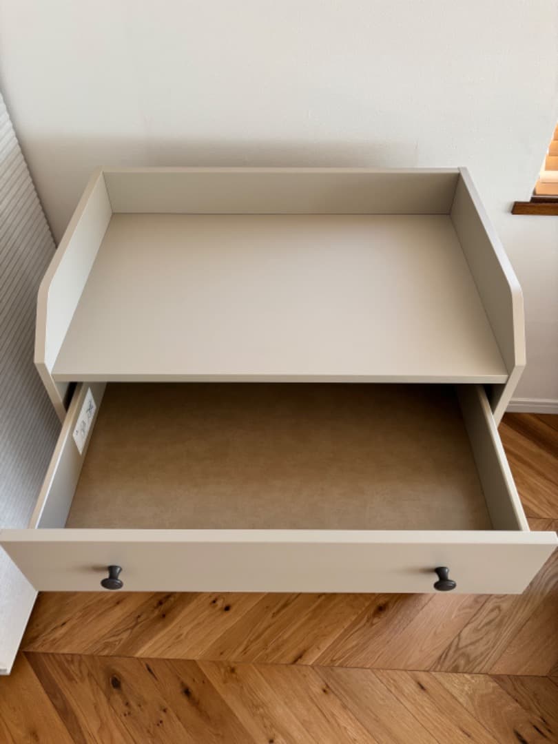 IKEA ハウガ　 チェスト（引き出し×3）ベージュ 70x84 cm