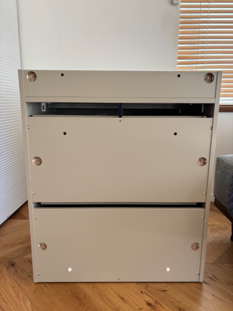 IKEA ハウガ　 チェスト（引き出し×3）ベージュ 70x84 cm