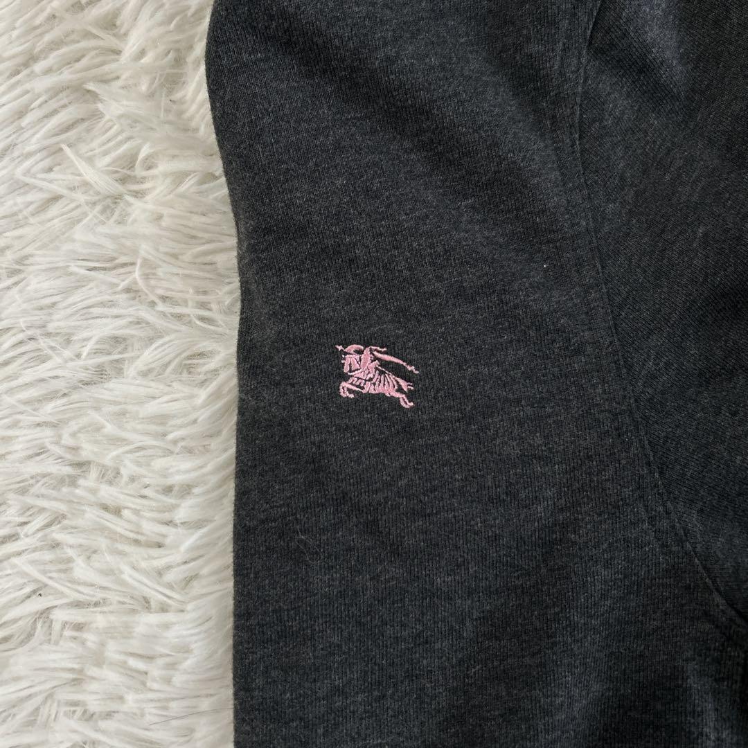 美品✨ バーバリーブラックレーベル ジップパーカー ホースロゴ刺繍 チェック L