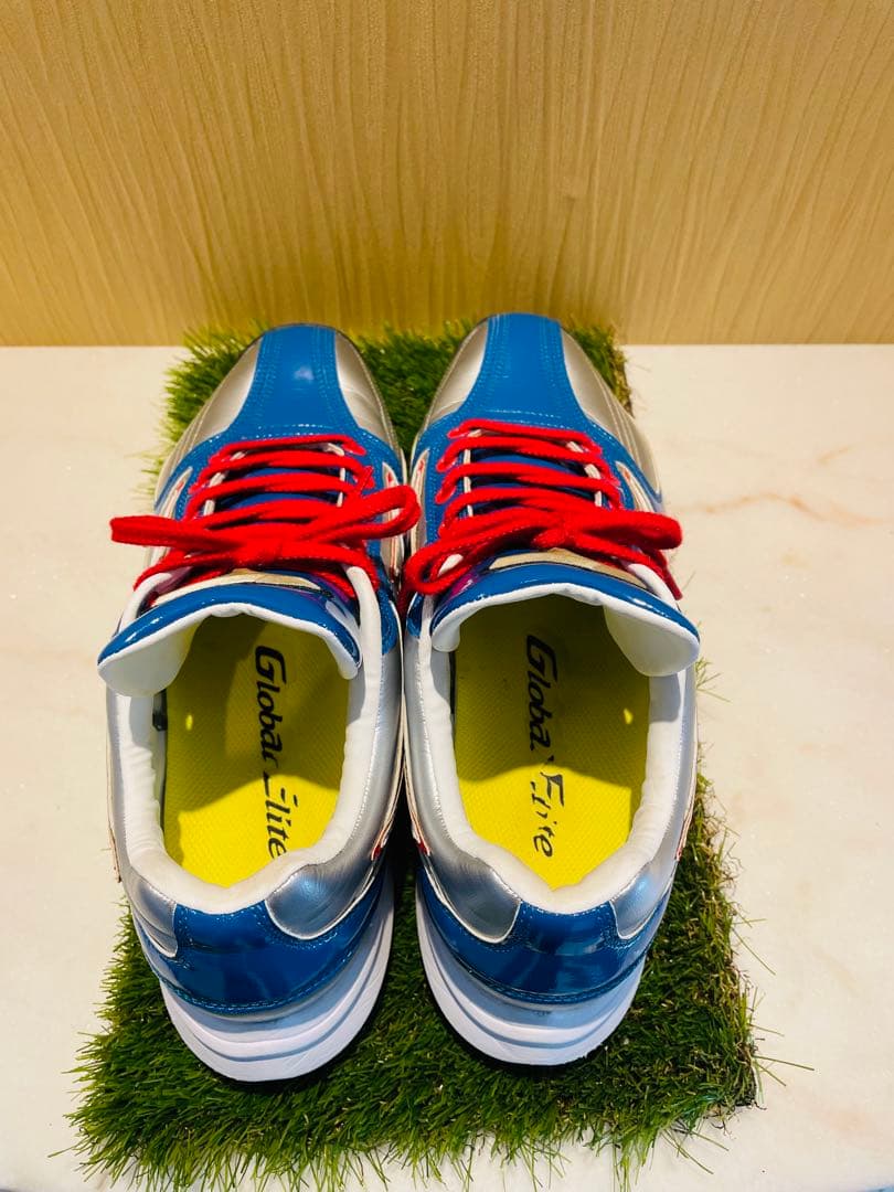 【中古27.0cm】Mizunoトレーニングシューズ セルリアンブルー×シルバー