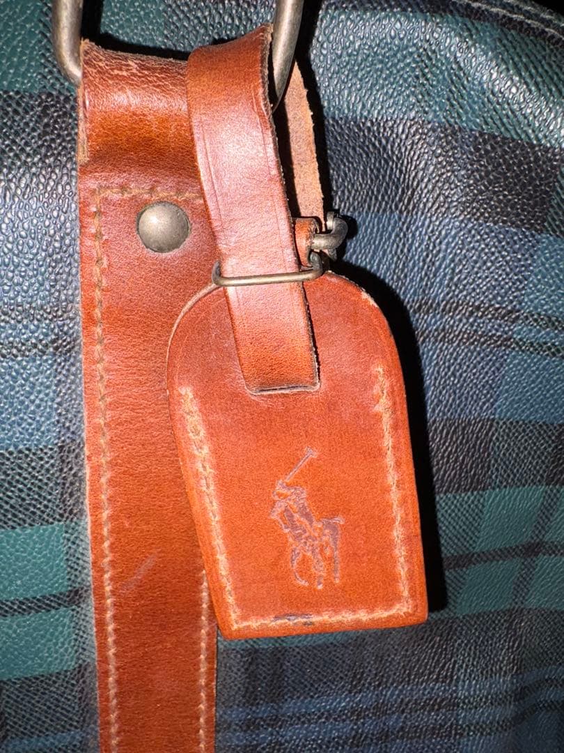 【スーパー】ポロラルフローレン チェック柄ボストンバッグ 大容量