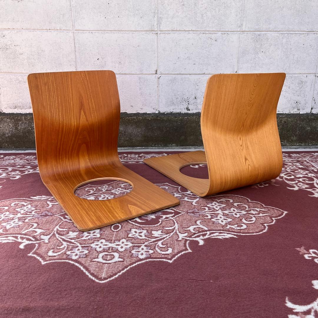 Tendo 天童木工 ◾️2点セット 座椅子 プライウッド 藤森健次 和モダン D