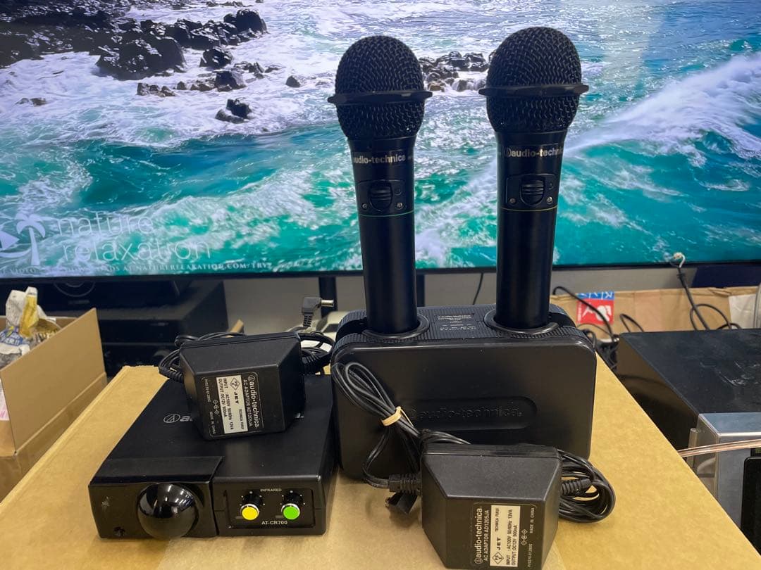 オーディオテクニカ製ワイヤレスマイクセットAT-CR700+CLM7000極上