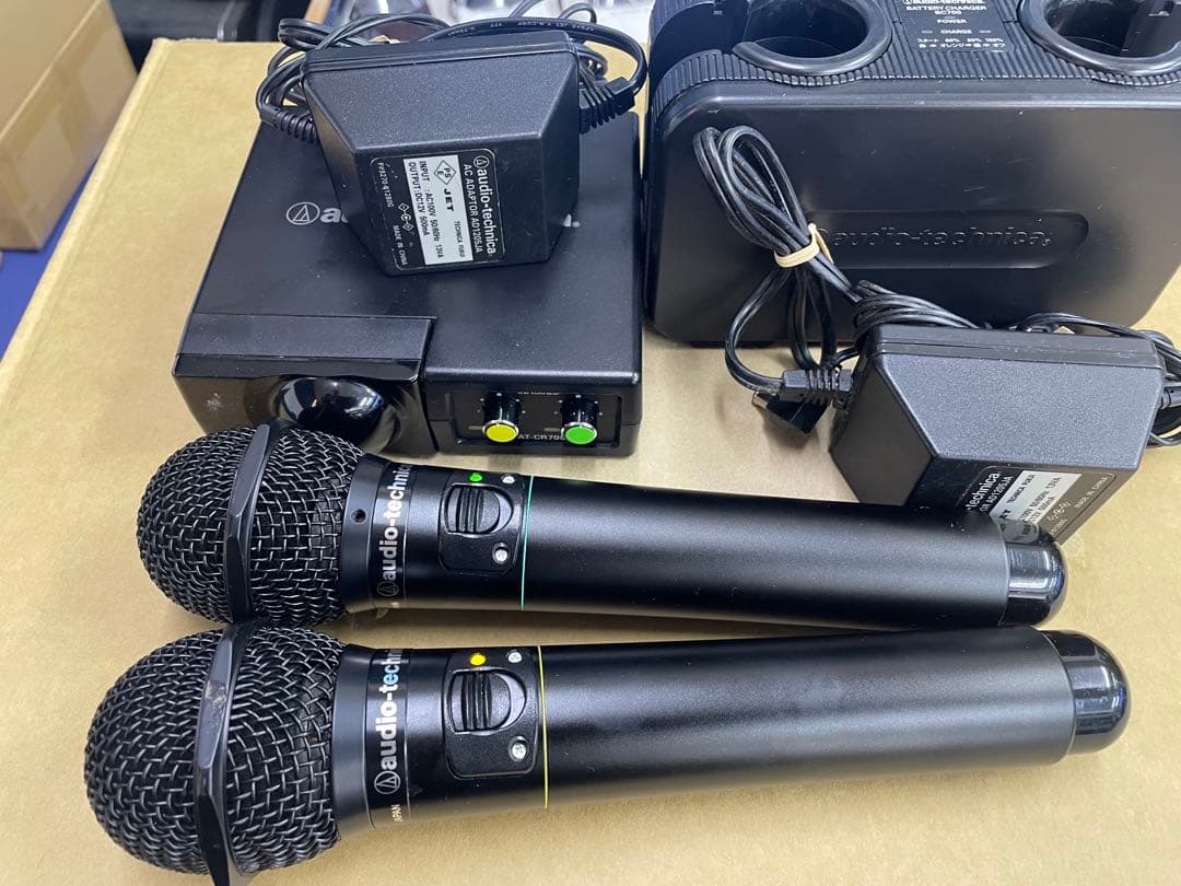 オーディオテクニカ製ワイヤレスマイクセットAT-CR700+CLM7000極上