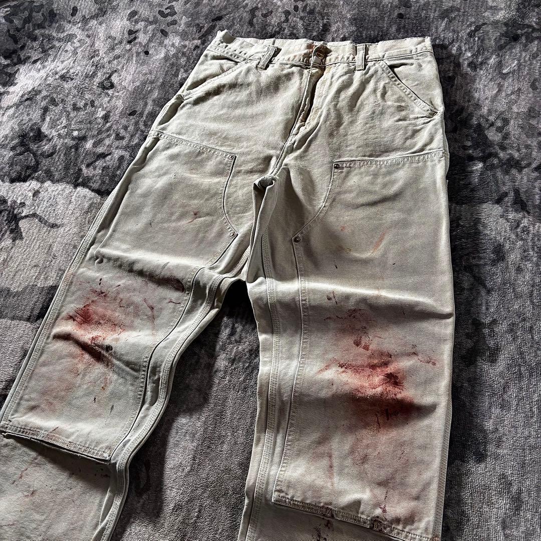 コメ欄セール！ワンランク上のオシャレ 一点物 BO1 ペンキ アート系ダブルニー