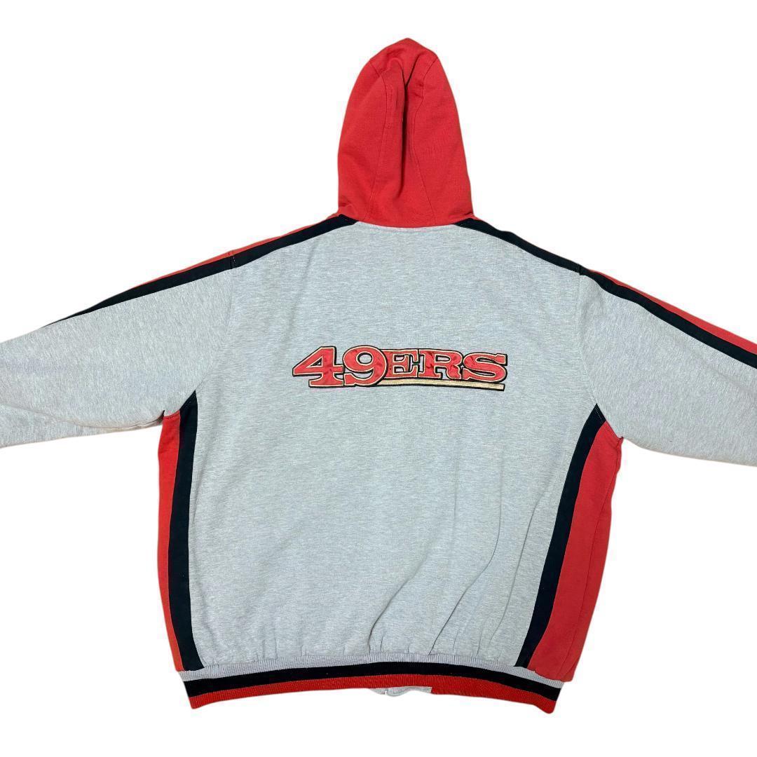 NFL SF49ers 中綿ジップアップパーカー グレー USA企画メンズ3XL
