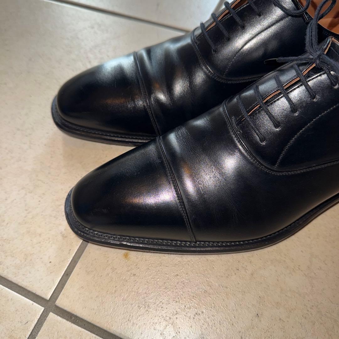 スコッチグレイン 916 ブラックレザー ストレートチップ