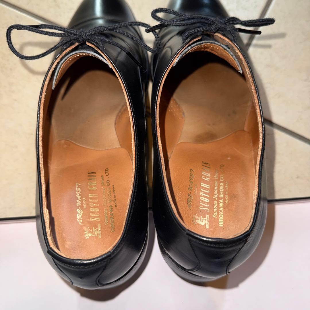 スコッチグレイン 916 ブラックレザー ストレートチップ