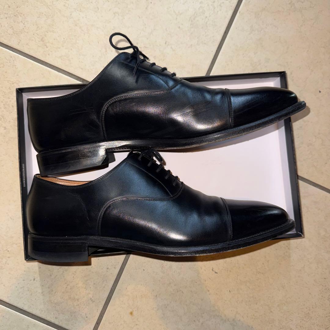 スコッチグレイン 916 ブラックレザー ストレートチップ