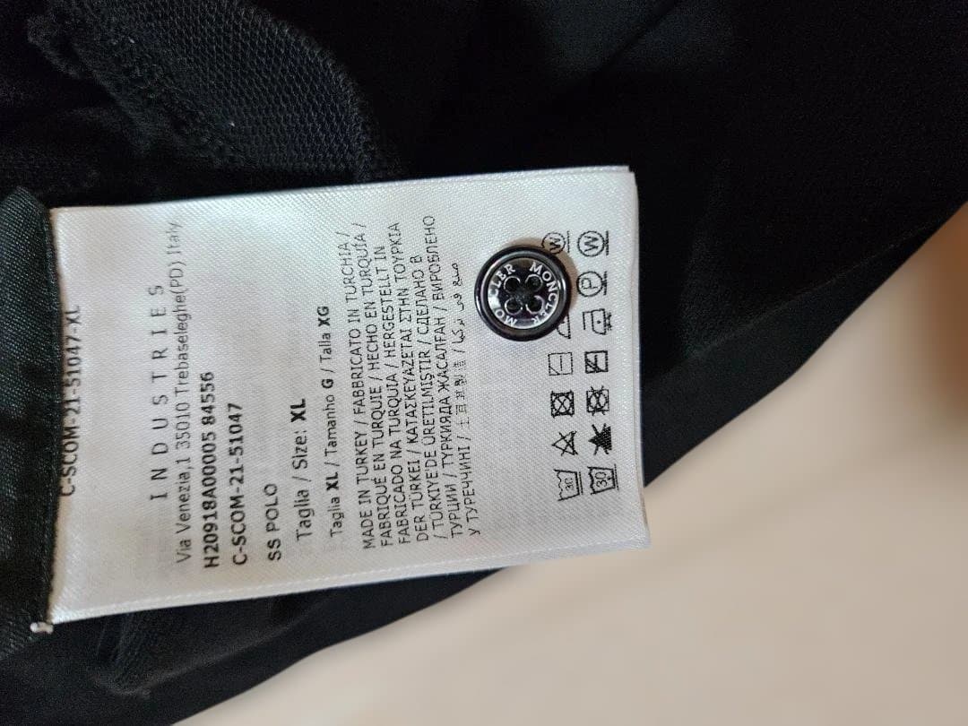 MONCLERブラックポロシャツsizeXL