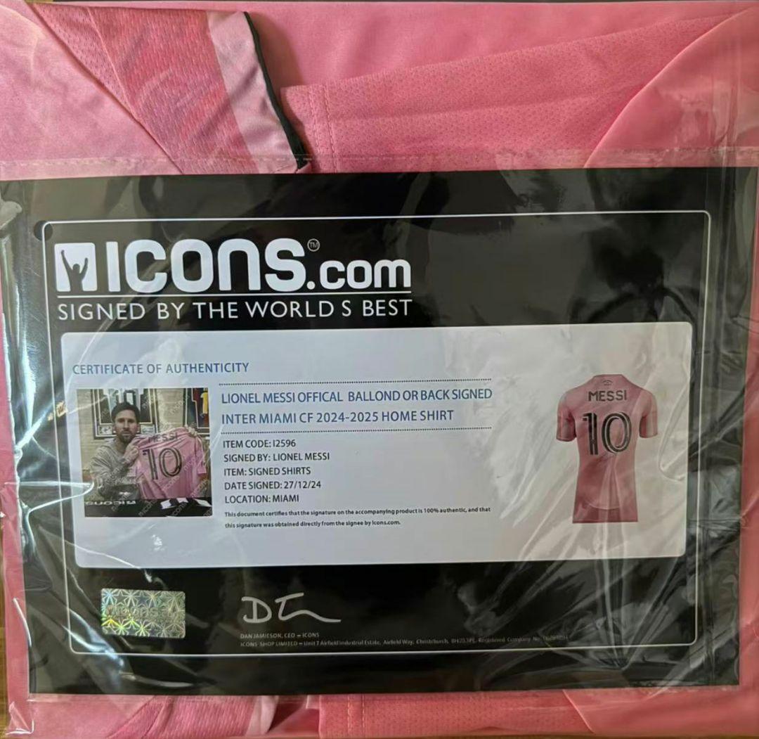 ゆ*場様 リオネル・メッシ直筆サイン入りインテル・マイアミユニフォーム