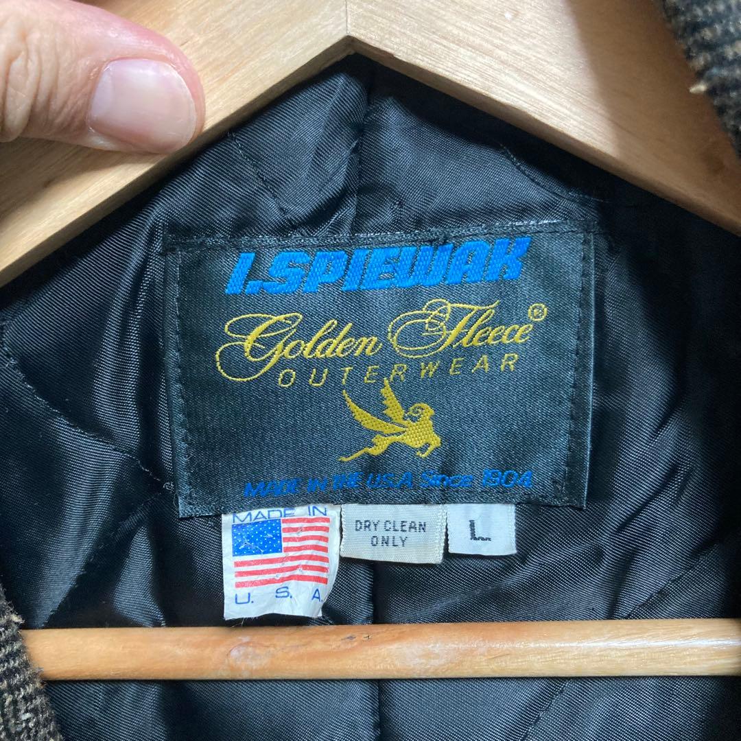 タ*リ様 80s SPIEWAK USA製 キルティングピーコート 実寸 XL