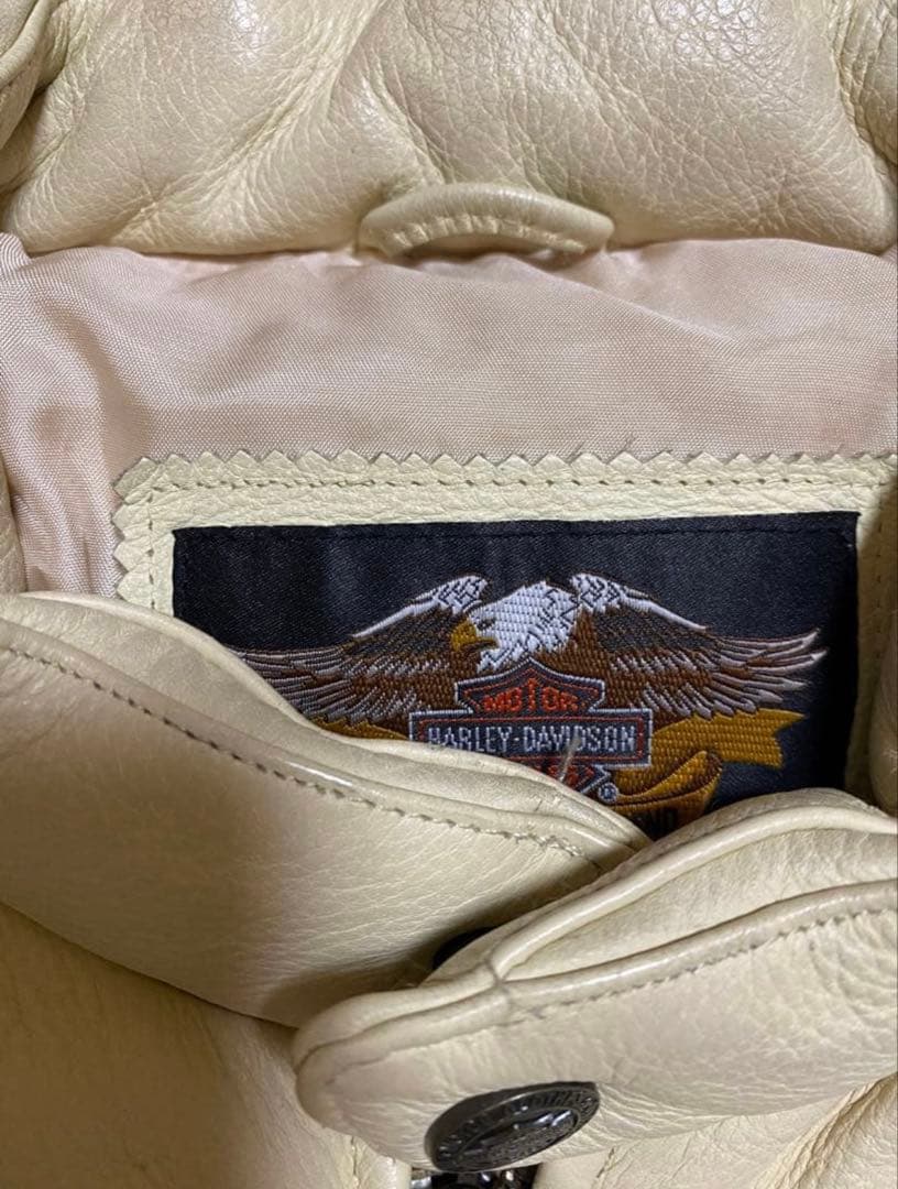 ハーレーダビッドソン　本革　レザー　ダウンジャケット