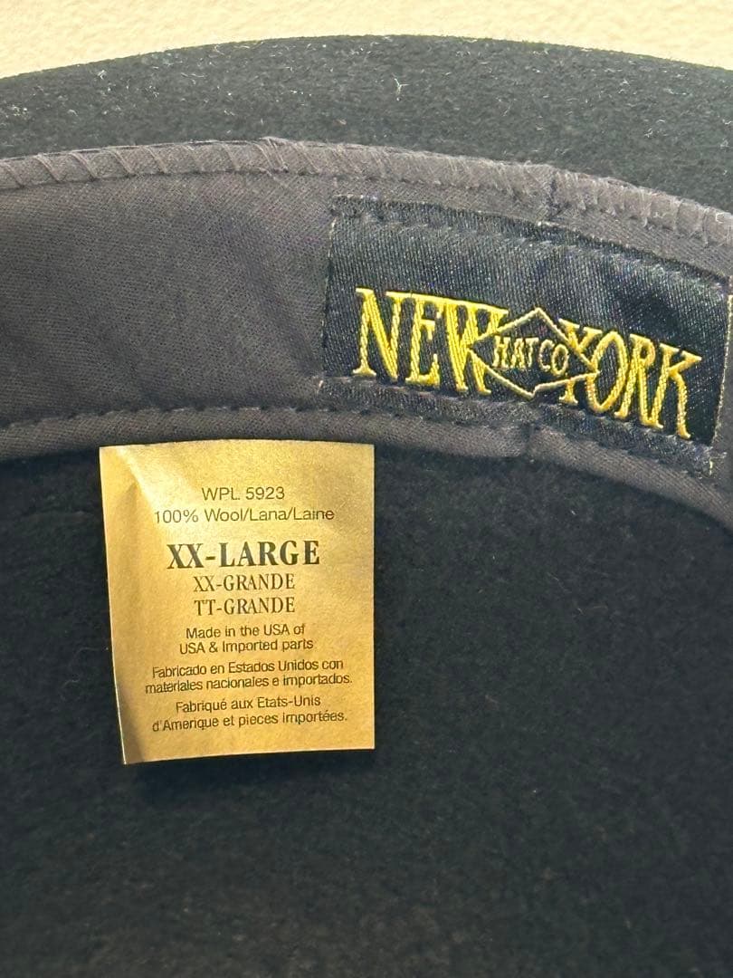 ニューヨークハット　ボーラーハット　XXL ブラック
