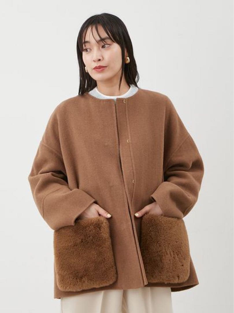 T.KMilaOwenミラ オーウェン 2wayファーポケットリバーコート