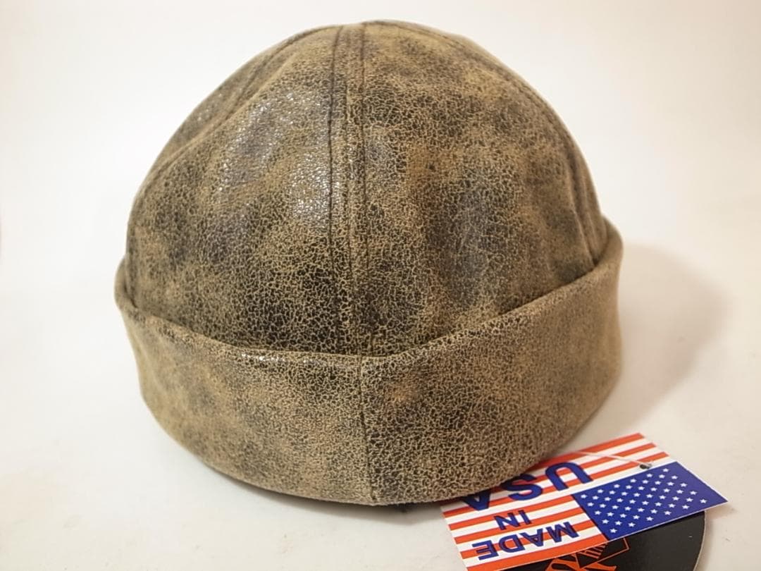 米国製Antique Leather Thugビンテージ革製ショートワッチ XL