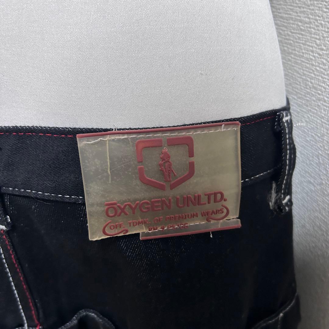 00s archive oxygen 光沢　刺繍パッチ　buggy denim