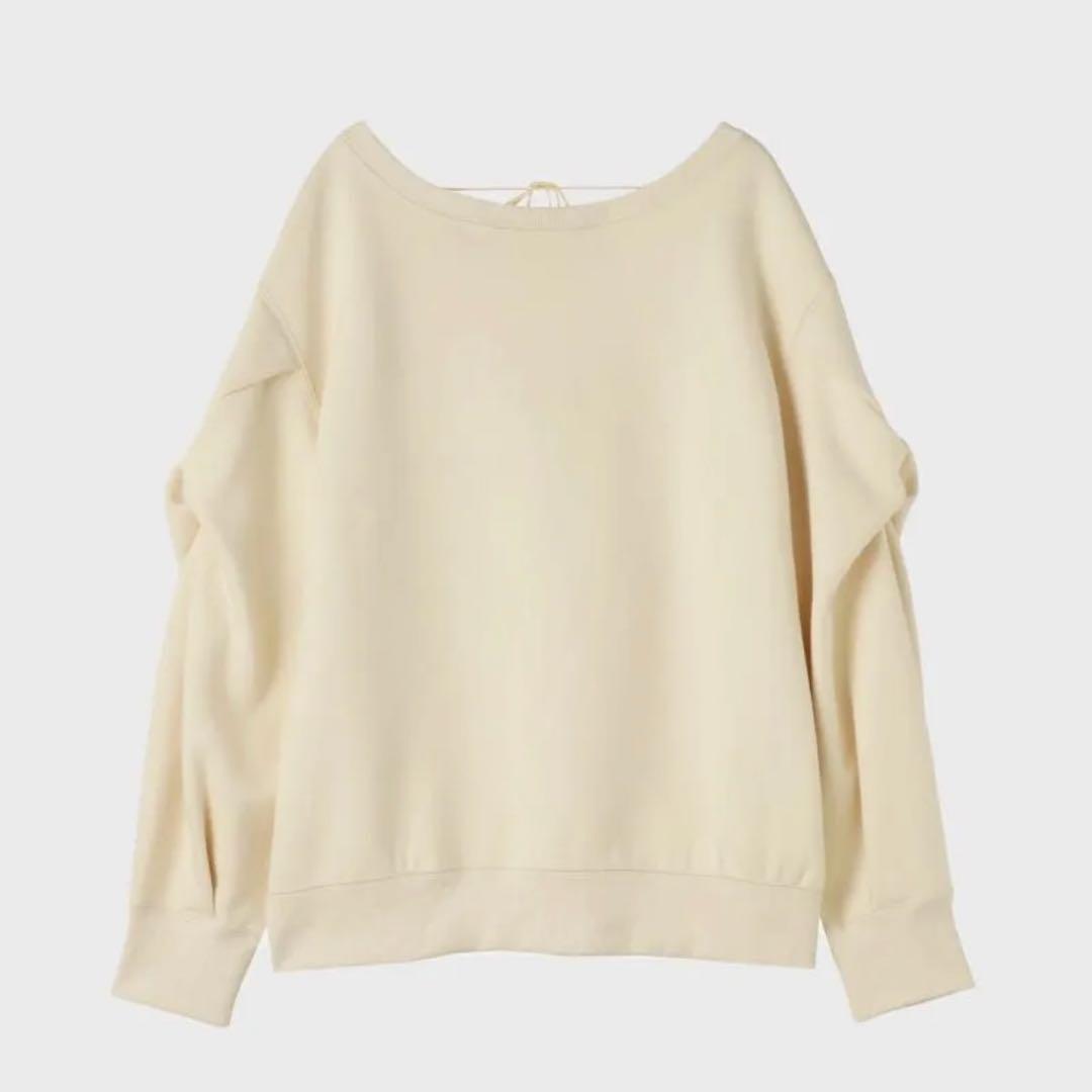 THE TOE Opern Off-shoulder Sweat アイボリー