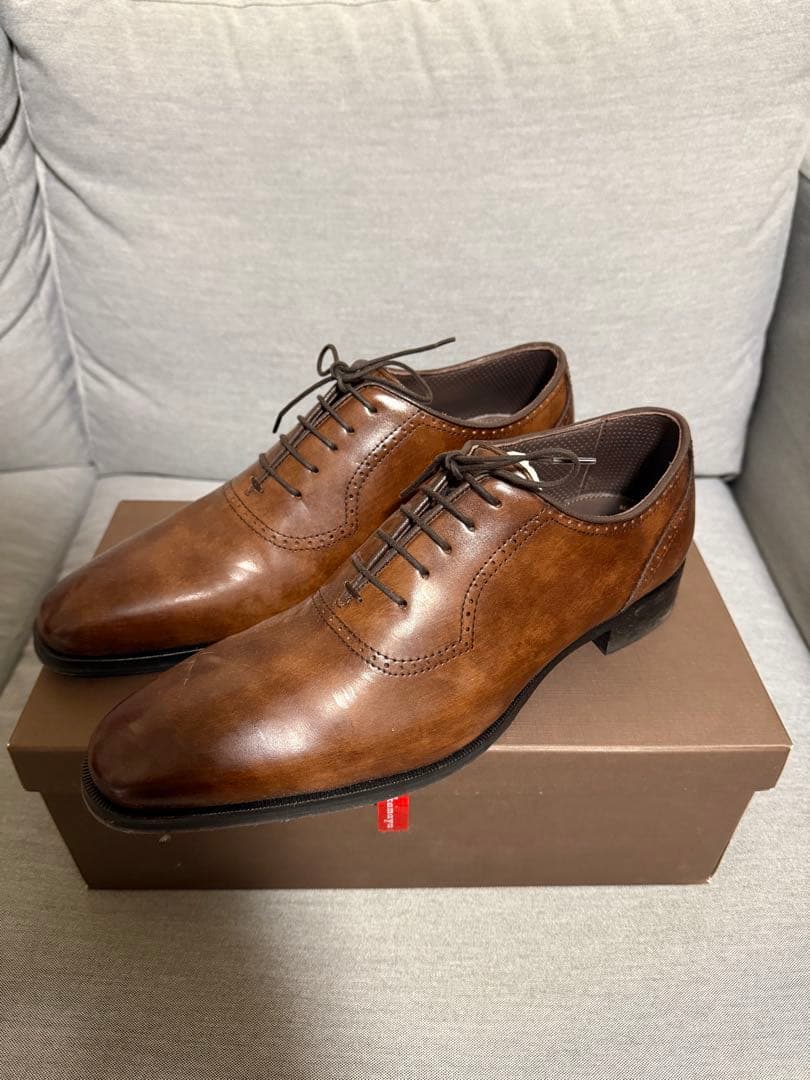 madras ブラウンレザー ドレスシューズ レースアップ