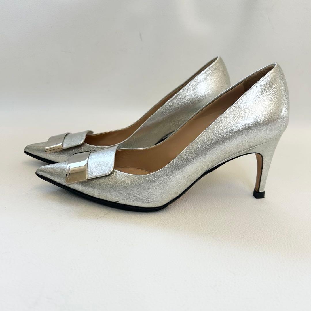 セルジオロッシ SR1 ヒール パンプス シルバー 34