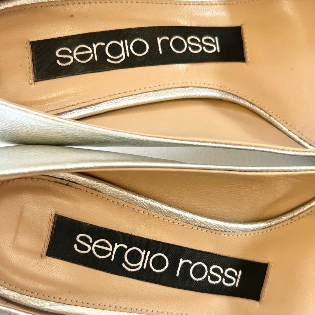 セルジオロッシ SR1 ヒール パンプス シルバー 34