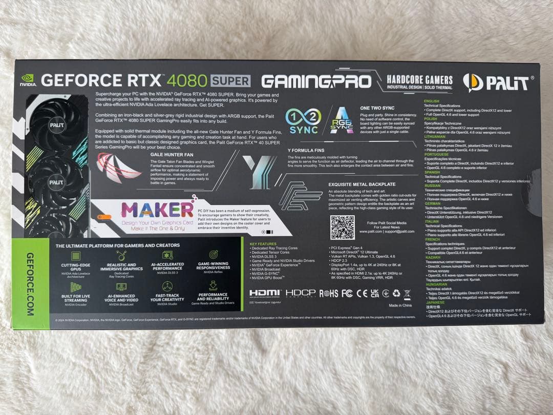 グラフィックボード・グラボ・ビデオカード PALIT GEFORCE RTX 4080 SUPER 16GB