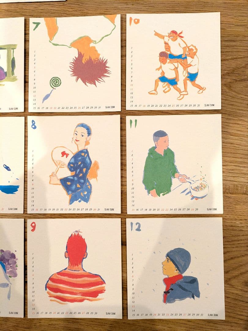 スラムダンク　SLAMDUNK　ミニ卓上カレンダー　1998年