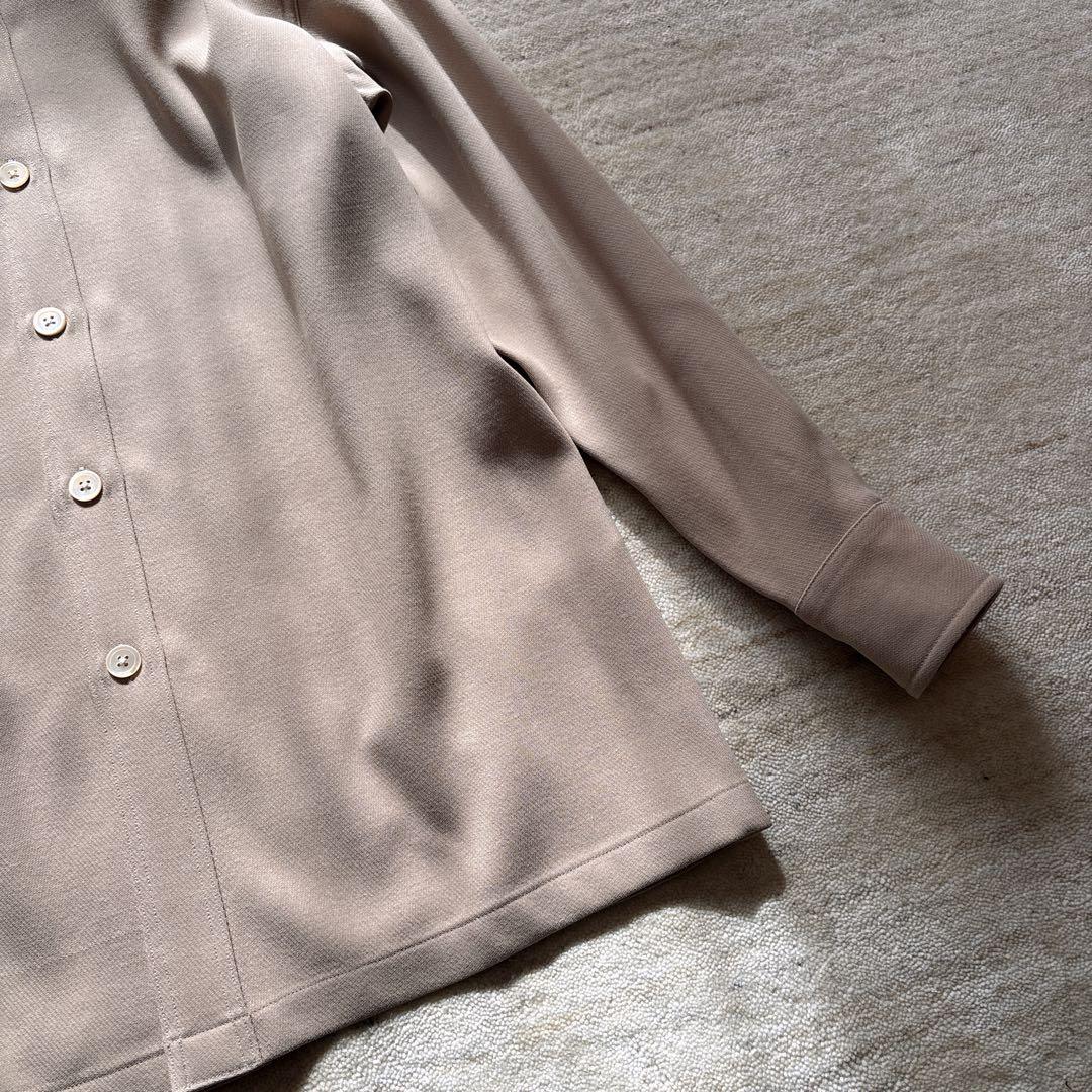 AURALEE バンドカラー オーバーサイズ ウールシャツ ベージュ サイズ0